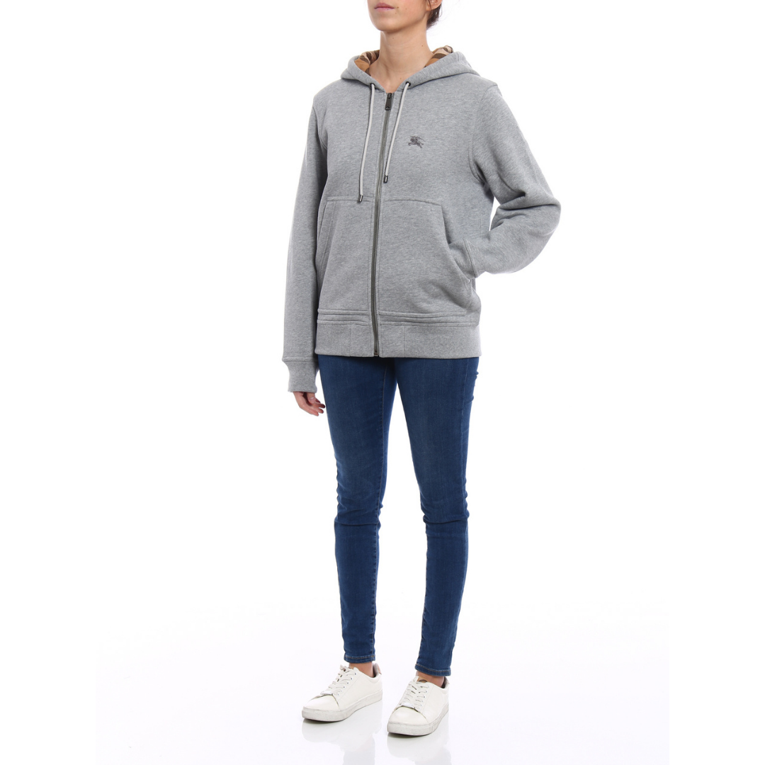 Embroidered EKD Hoodie "pale grey"