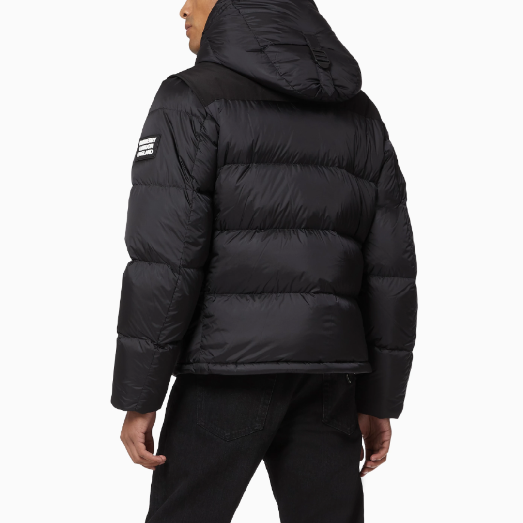 Detachable Sleeve Hooded Puffer Jacket